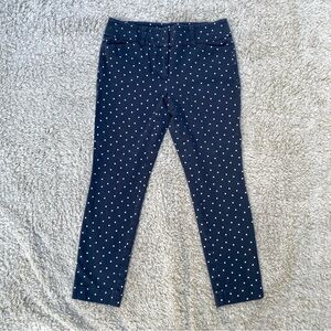 Petite polka dot ankle pants